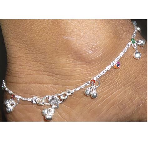 Buy Ankit Collection Sterling Silver BABY Anklet Payal For Girls