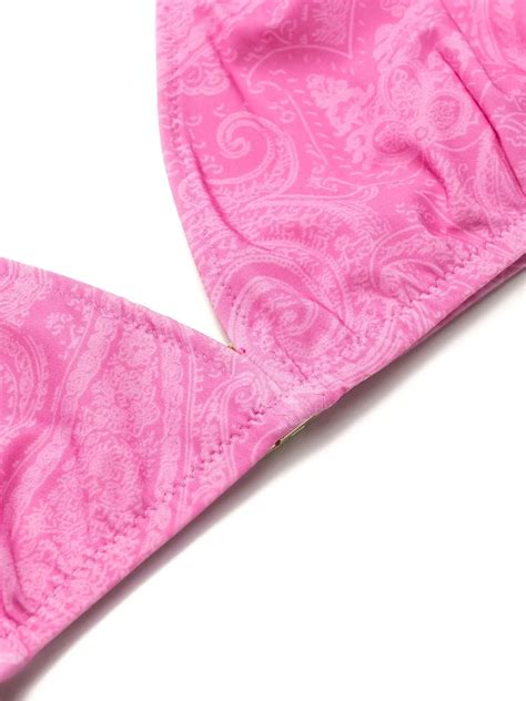 Etro Paisley Pegaso Bikini In Rosa Modesens