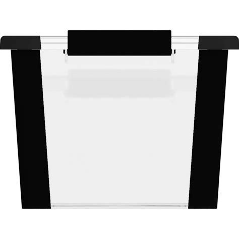 Бибокс кутия за съхранение, пластмаса, 36,5 x 26 x 19 cm, 11 L, черна ...