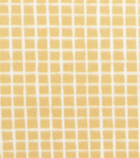 Yellow Grid Plaid Blizzard Fleece Fabric Joann