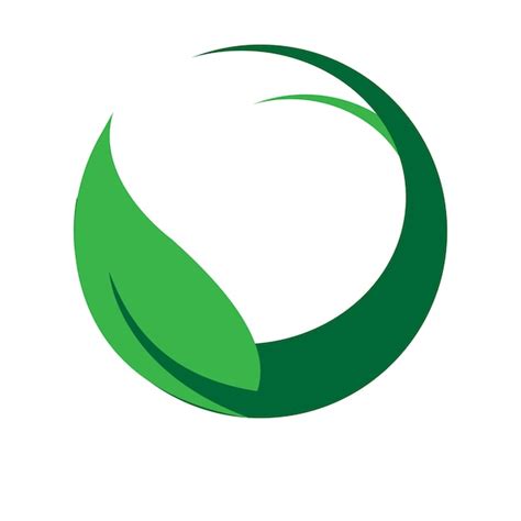 Modelo De Conceito De Logotipo De Natureza De Folha Vetor Premium