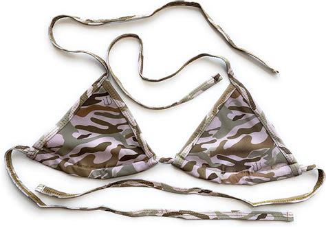 Amazon Sunga Life Lycra String Bikini Triángulo Top Parte superior triangular S Desert