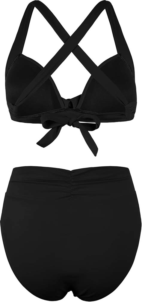 coastal rose Conjunto de bikini push up para mujer traje de baño de dos piezas con giro frontal