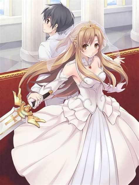 Sword Art Online Couple Kirito Asuna Fan Art Anime Sword Art Sword