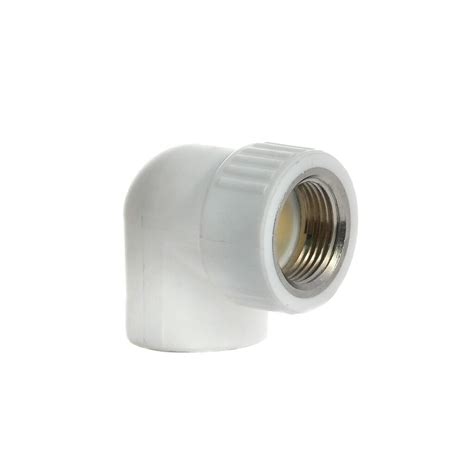 Уголок комбинированный полипропилен, d20х1/2", внутренняя резьба, белый ...