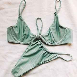 Custom Design Woman Fitness Bikini Girl Two Piece Swimsuit Sexy Recycle Beachwear Active Sport