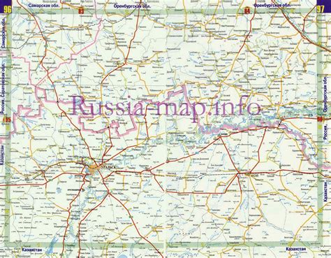 Карта дорог Оренбургской области. Подробная карта автодорог ...