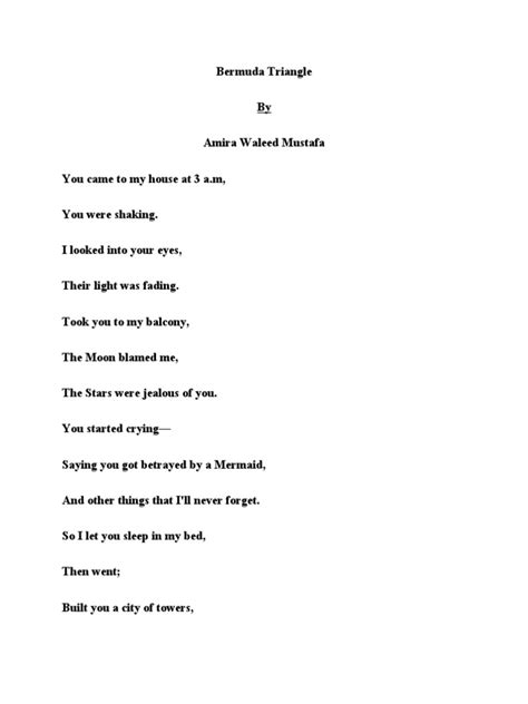 Bermuda Triangle Poem Pdf