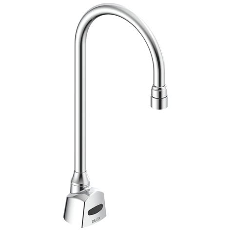 Single Hole Hardwire Electronic Basin Faucet With Gooseneck Spout In Chrome 1500t3320 Delta Faucet