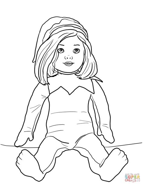 Girl Elf On The Shelf Coloring Online Super Coloring