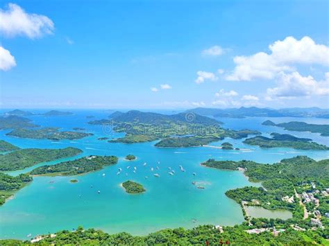 The Most Beautiful Thousand Island Lake In Hong Kong Sai Kung Stock