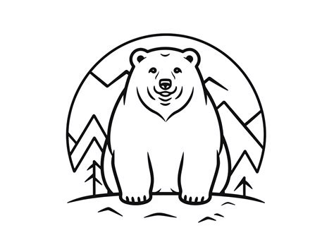 Colorful Black Bear Activity Coloring Page