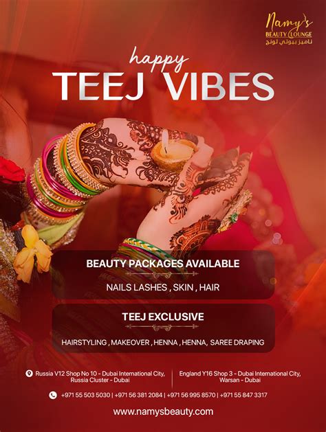 celebrate teej  exclusive beauty packages  namys beauty lounge