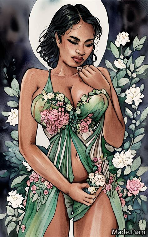 Porn Image Of Brown Thick Green Nude Harlequin Flowers Interracial Created By AI