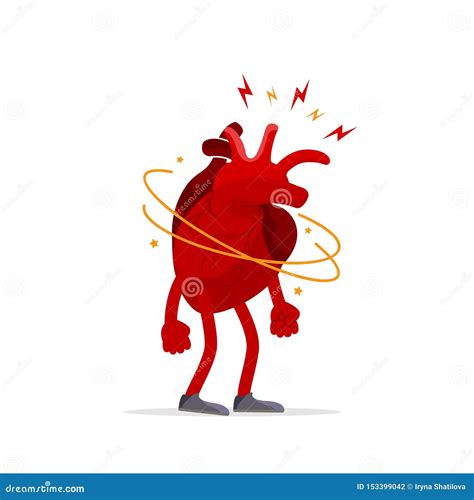 Stress and Depression Creative Concept. Human Heart Organ with a