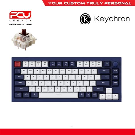 Keychron Q1 Knob Hot Swap RGB Fully Assembled Blue Frame Gateron G Pro Brown Shopee Malaysia