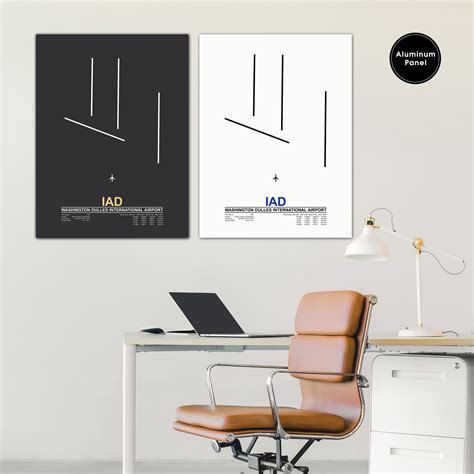 Dulles International Airport, IAD, Airport Map Art, Airport Code Art