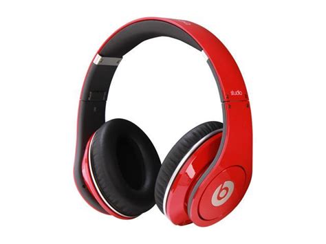 Beats By Dr Dre Red Studio 3 5mm Connector On Ear Powered Isolation