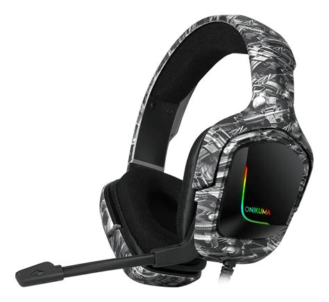 Headset Gamer Profissional Onikuma K Camuflado Cinza Kase Distribuidora