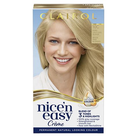Clairol Nice N Easy Cr Me 10C Extra Light Cool Blonde Hair Dye Oil