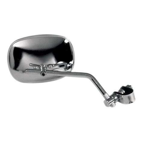 EMGO UNIVERSAL PLAIN RECTANGULAR CLAMP ON MIRROR CHROME Urban Rider