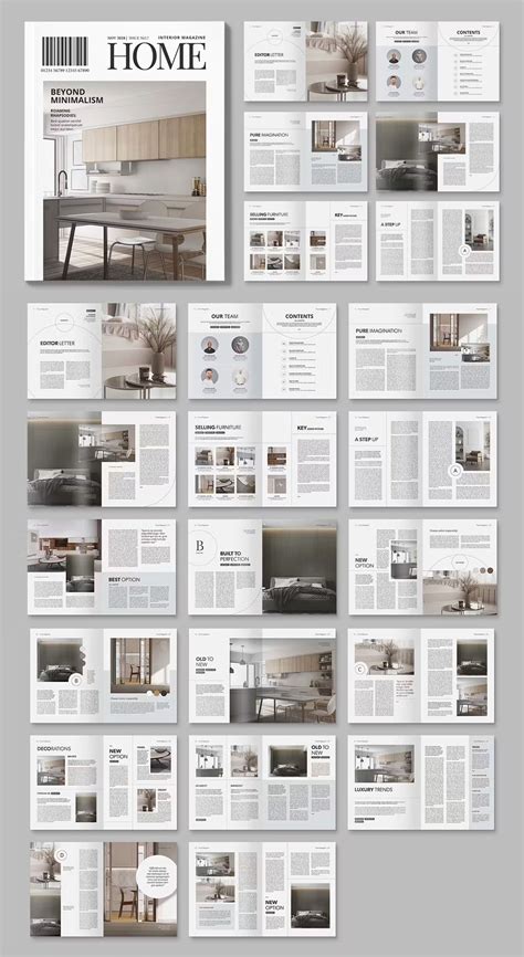 Interior Design Magazine Template InDesign