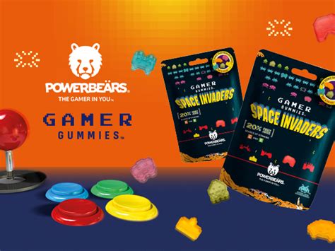 Unleash Your Inner Gamer With Powerbeärs Space Invaders Gamer Gummies