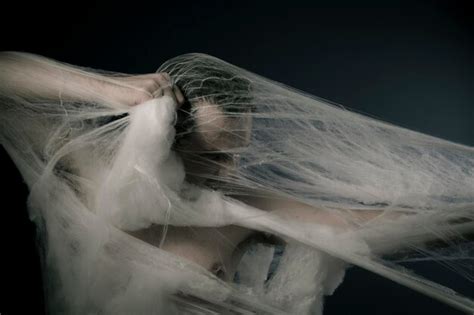 Premium Photo Creepy Naked Man Caught In Spider Web