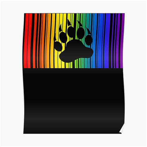 Gay Bear LGBT Paw Barcode Poster For Sale By Vignette2323 Redbubble