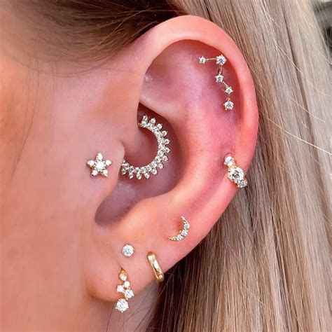 New Sexy Ear Daith Piercing Earrings For Women Star Ear Tragus Helix