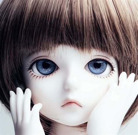 Обои на рабочий стол Девочка - кукла с голубыми глазами, обои для ...