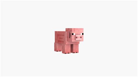 D Minecraft Pig Turbosquid