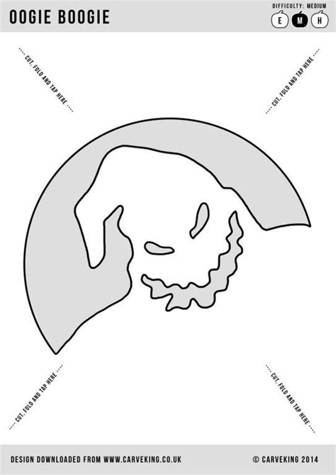 Nightmare Before Christmas Oogie Boogie Pumpkin Stencil Pumpkin