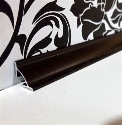 ᐉ Плинтус галтель Четверть алюминиевая 13х13 мм 2,4 м Черный матовый ...