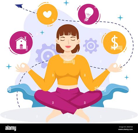 Positives Thoughts Vector Illustration With Thinking Positive As A