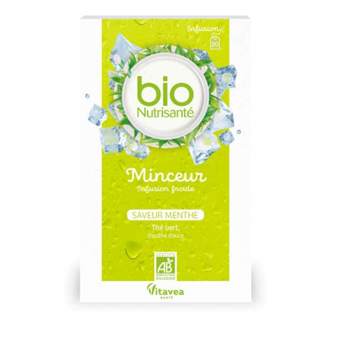 VITAVEA INFUSION FROIDE Minceur Saveur Menthe BIO 20 Sachets