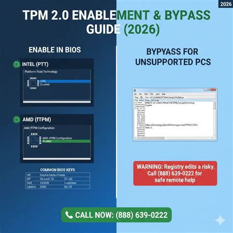 Ftpm 2.0 Windows 11 - Enable TPM 2.0 Windows 11 (BIOS Guide 2026)
