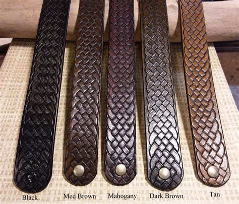 Embossed Leather Wristbands - Cellar Leather