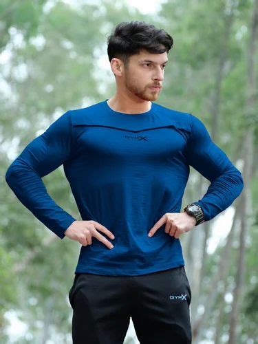 Blade Full Sleeve Gymx Tee Persian Blue Gymx Merchandise Llp At Rs