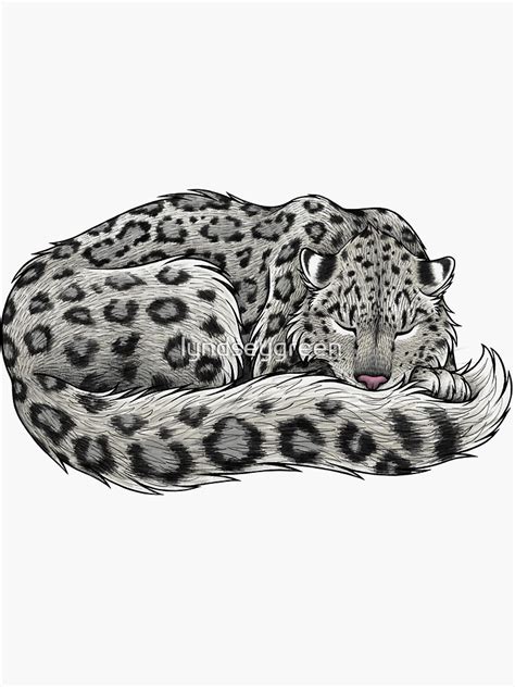 Snow Leopard Sticker For Sale By Lyndseygreen Redbubble