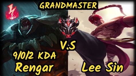 Nightblue3 RENGAR Vs LEE SIN 9 0 2 KDA JUNGLE GAMEPLAY NA Ranked