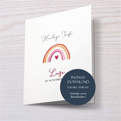 baptism booklet template girl baptism rainbow baptism booklet