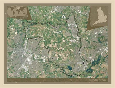 Erewash England Great Britain High Res Satellite Labelled P Stock