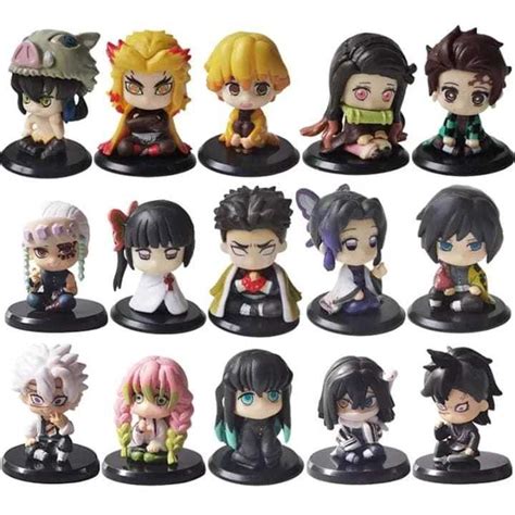 Action Figures Demon Slayer Mini Estatueta Kimetsu No Yaiba Miniatura