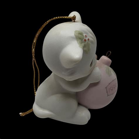 Precious Moments 1990 Wishing You A Purr-fect Holiday 2.5" Ornament