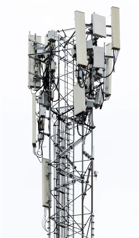 Premium Photo | Telecommunication tower on white background