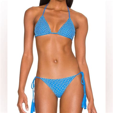 Acacia Swimwear Swim New Acacia Swimwear Set Bikini Crochet Blue Bay Humuhumu Polihale Royal