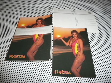 Florida Vintage Hot Babe At Beach Holding Sun Bikini Postcard Lot Of Ebay
