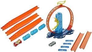 Amazon Hot Wheels Track Builder Straight Track Set Parts Including Scale Toy Car