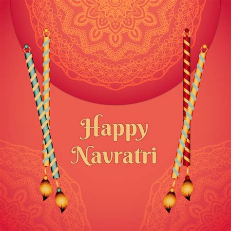 Free Vector | Realistic navratri traditional background